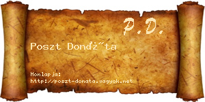 Poszt Donáta névjegykártya